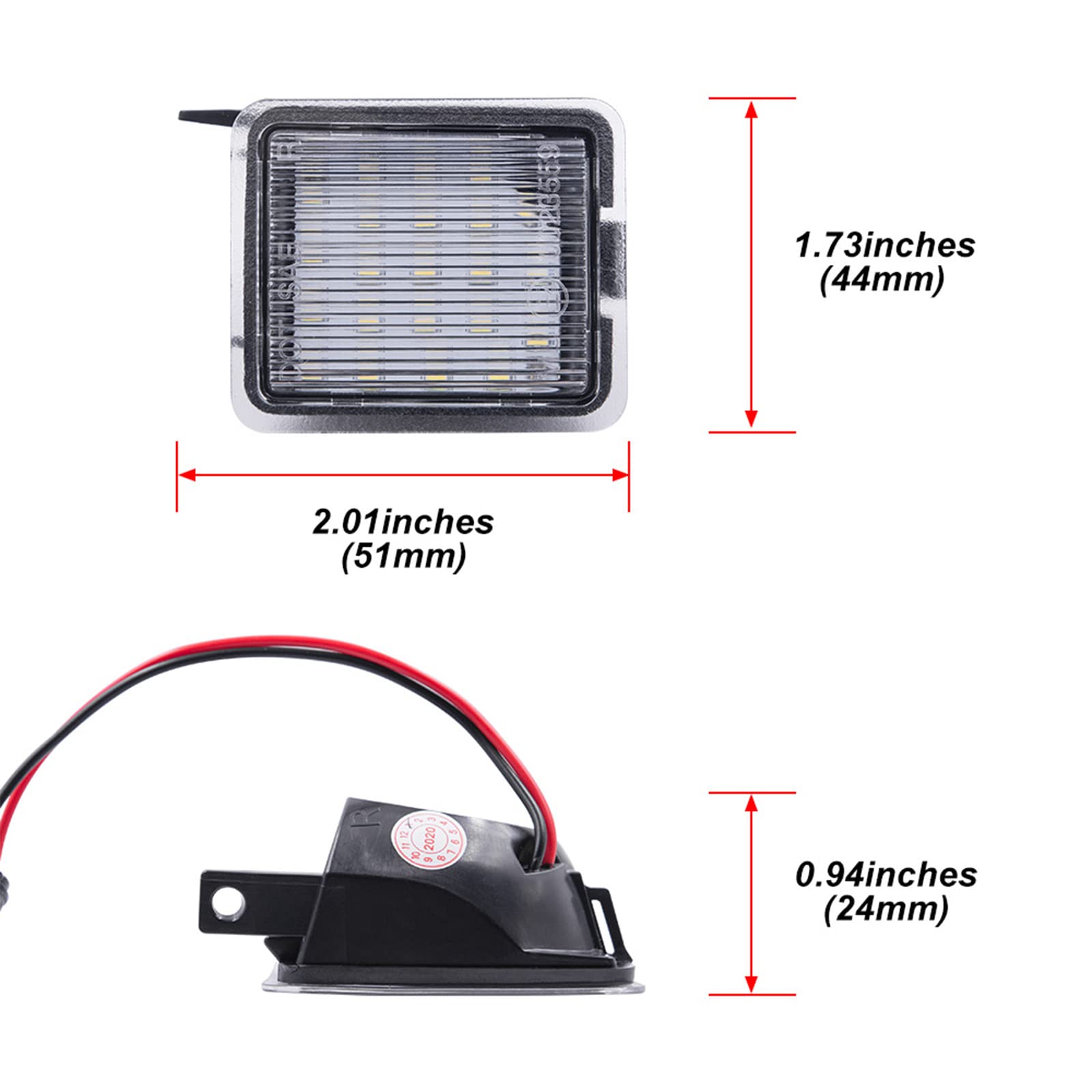 2 x LED oświetlenie pod lusterkiem bocznym kałusza wstecznego lampa powitalna do Ford Mondeo MK4 MK5 Focus MK3 C-Max MK2 Kuga MK1 MK2 Escape