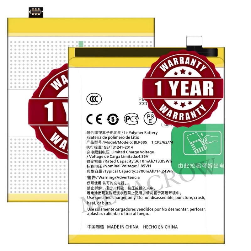 Image of Original BLP685 Battery Compatible for OnePlus 6T | OnePlus 7 - (3700mAh) - 1 Year Warranty JK10