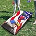 Solid Wood Cornhole Set - Includes Two 4' x 2' Regulation Size Wooden Cornhole Boards, 8 Corn Hole Bean Bag Toss, Corn Holes Outdoor Games Set for Adults and Family, Eagle Style
