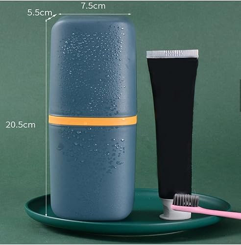 Miniatura 7 de Estuche para cepillos de dientes de viaje, soporte para cepillo de dientes para baño, escuela, hogar, negocios, camping, organizador de cepillos de