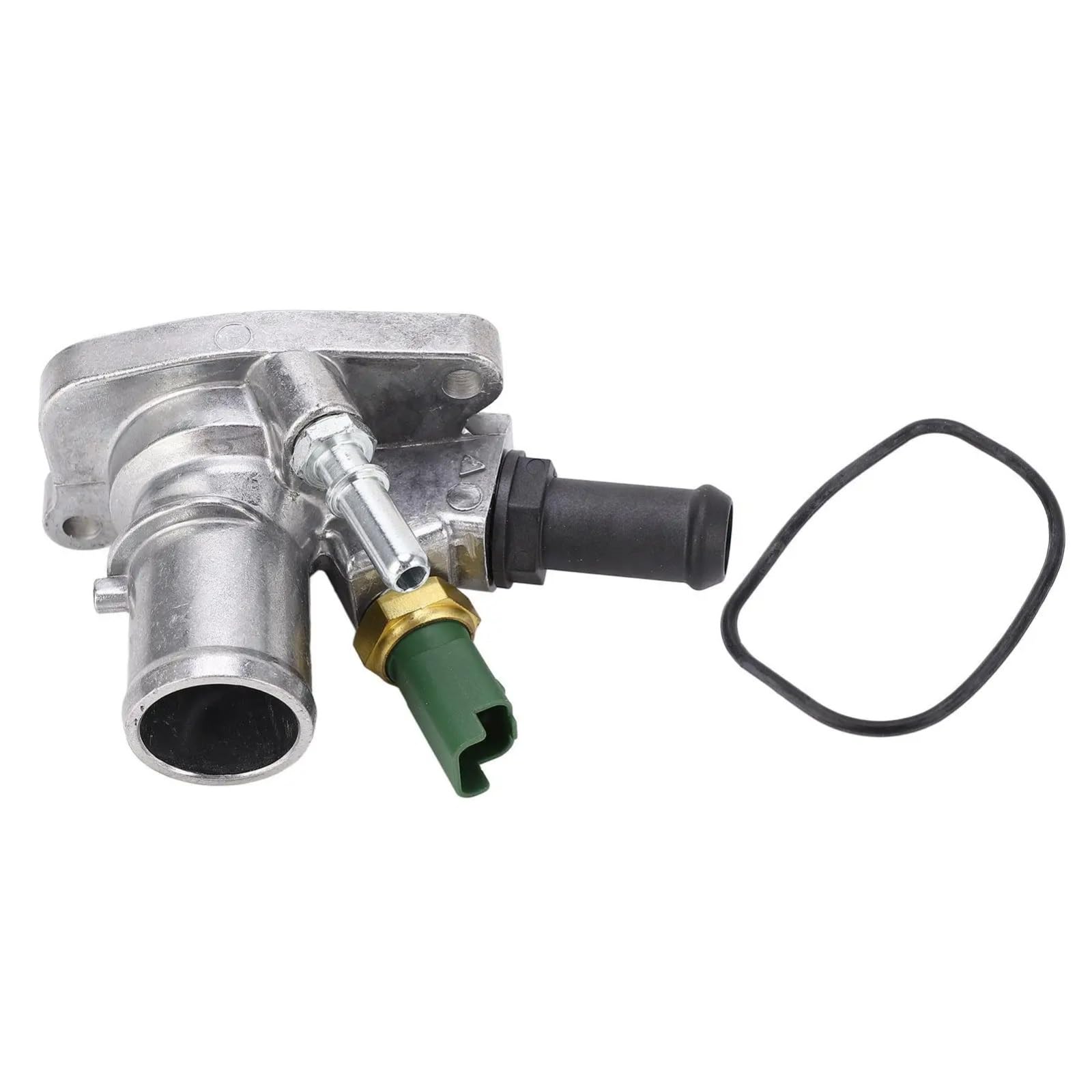 Alloggiamento Termostato Compatibile Con Fiat Per Idea 2005-2009 Per Bravo II 2008-2014 55194029 55239819 1338271 55250824 QTH642K Alloggiamento Termostato Liquido Di Raffreddamento Motore