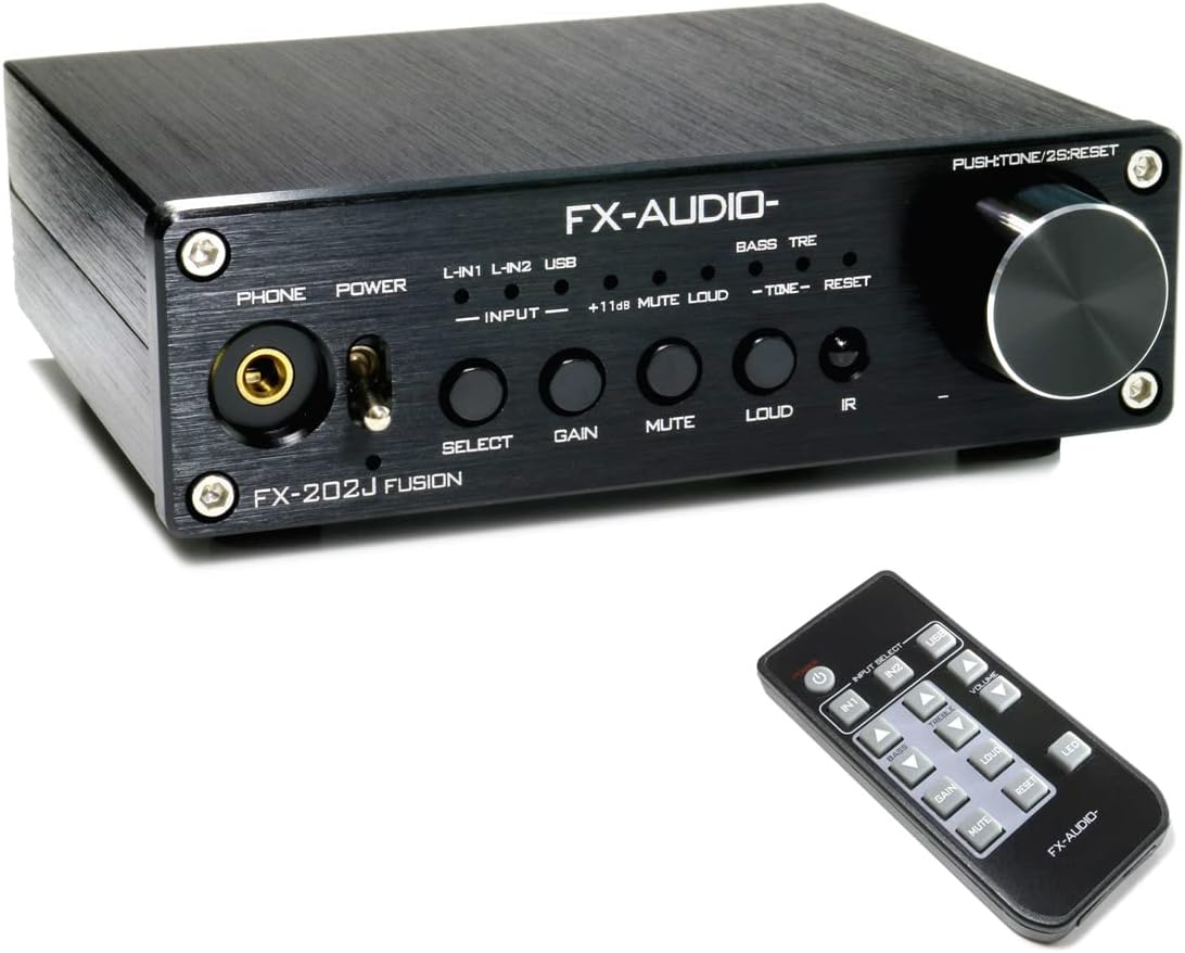 FX-AUDIO- FX-202J FUSION[ブラック]Tripath TA2020-020 デジタルアンプIC搭載 プリメイン 送料無料 FX-AUDIO-  FX-04J+ OPA627×3搭載 NFJ Edition 32bitハイエンドモバイルオーディオ用DAC ES9018K2M搭載 USB  バスパワー駆動 ハイレゾ対応DAC