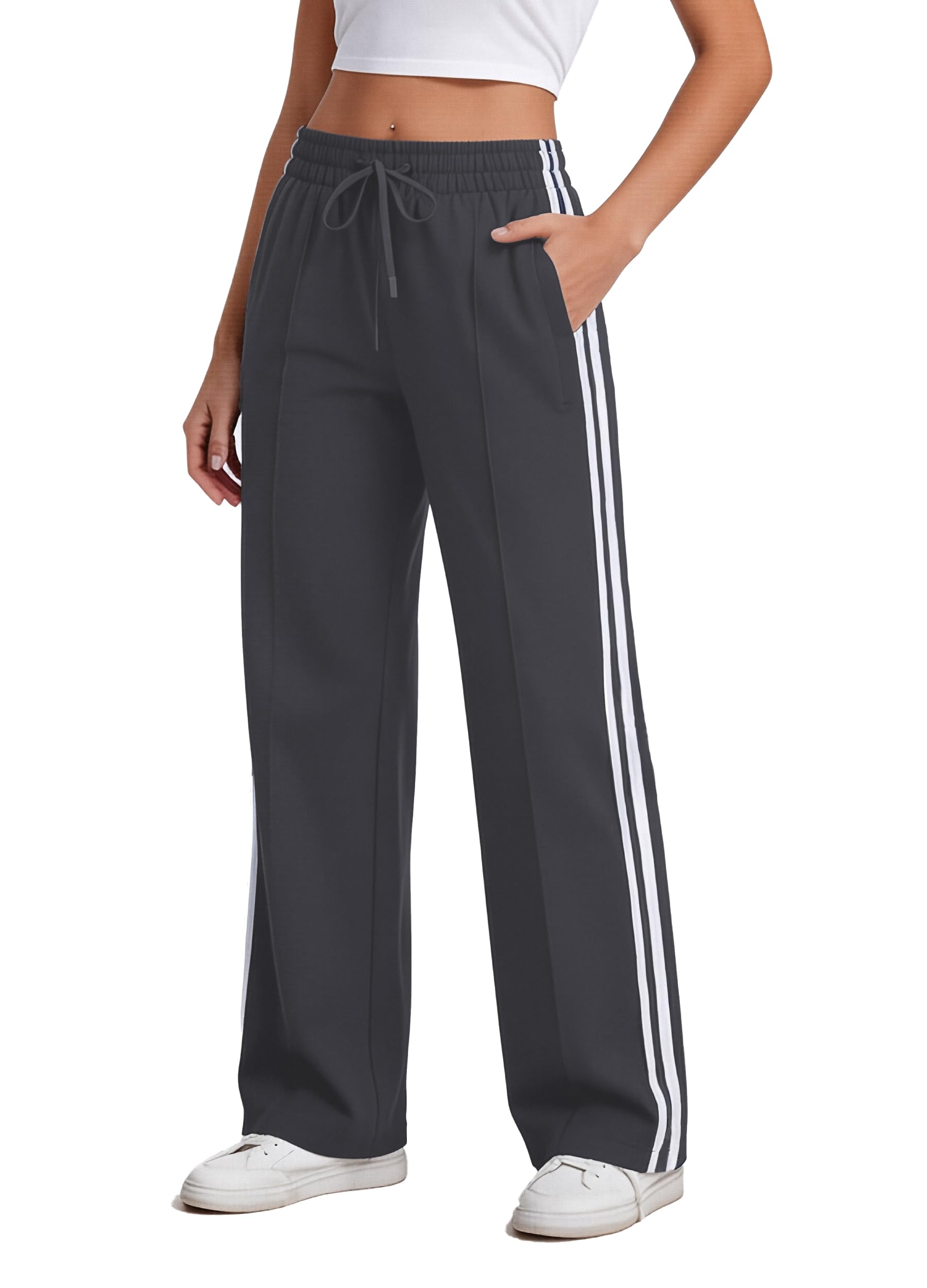 SAFORT Damen 71cm/76cm/81cm/86cm Jogginghose aus Baumwolle Sporthose weit Damen Freizeithose Sweathose Baggy mit Taschen für Alltag Causal