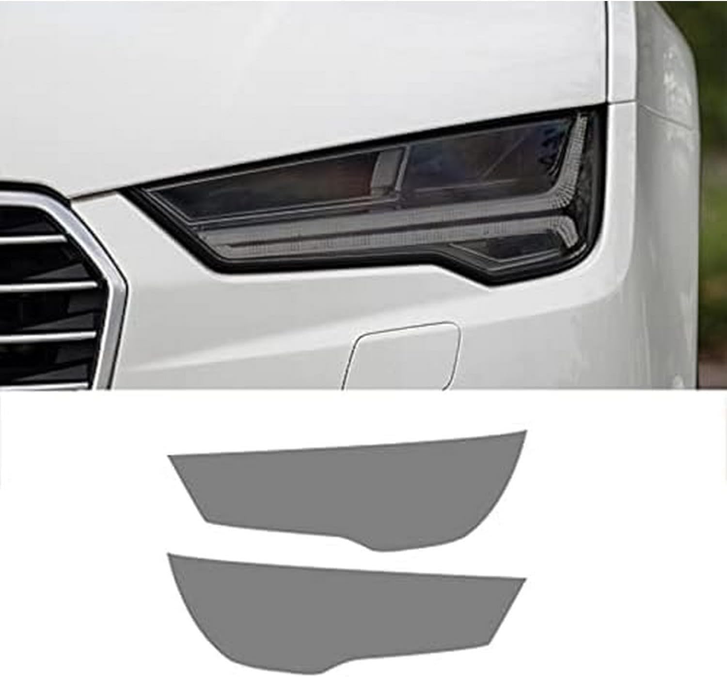 SamLng Car Front Light Film for Audi A7 2015 2016 2017 2018 Car Headlight Protective Film Front Light Transparent Blackened TPU Sticker Car Headlight Protective Film