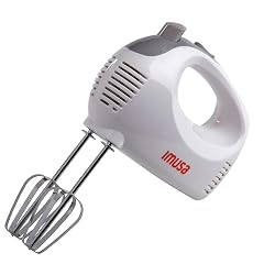IMUSA USA Hand Mixer with Case 5-Speed White Small