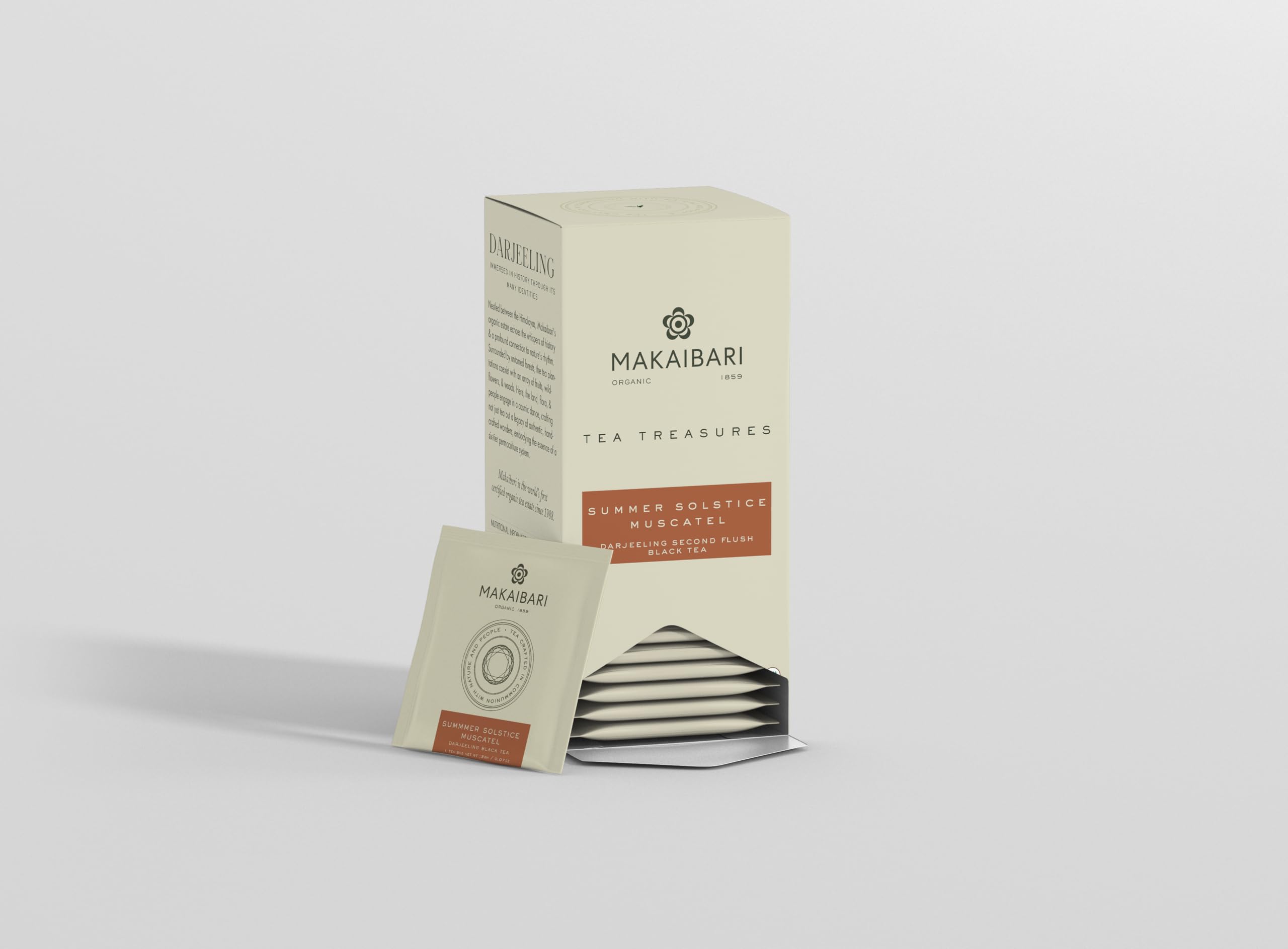 Makaibari Summer Solstice Muscatel, Organic Darjeeling Second Flush 25 Teabags