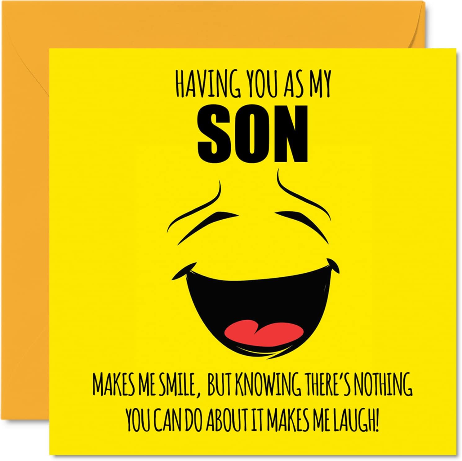 Funny Birthday Cards for Son Make Me Smile Joke Happy