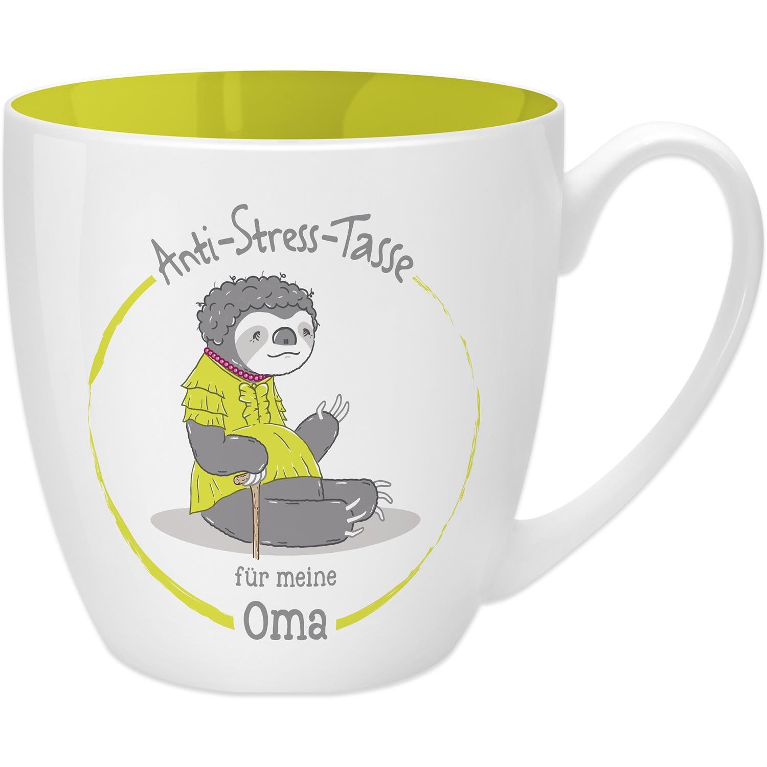 GRUSS & CO 45505 Anti-Stress Mug with Saying Grandma Design 45 cl New Bone China Gift Mug