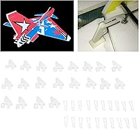 Vista 1 de LIANGLIDE Juego de 20 juegos de 4 agujeros de control de cuernos de horquilla KT ángulo de timón para avión RC, espuma de ala fija especial