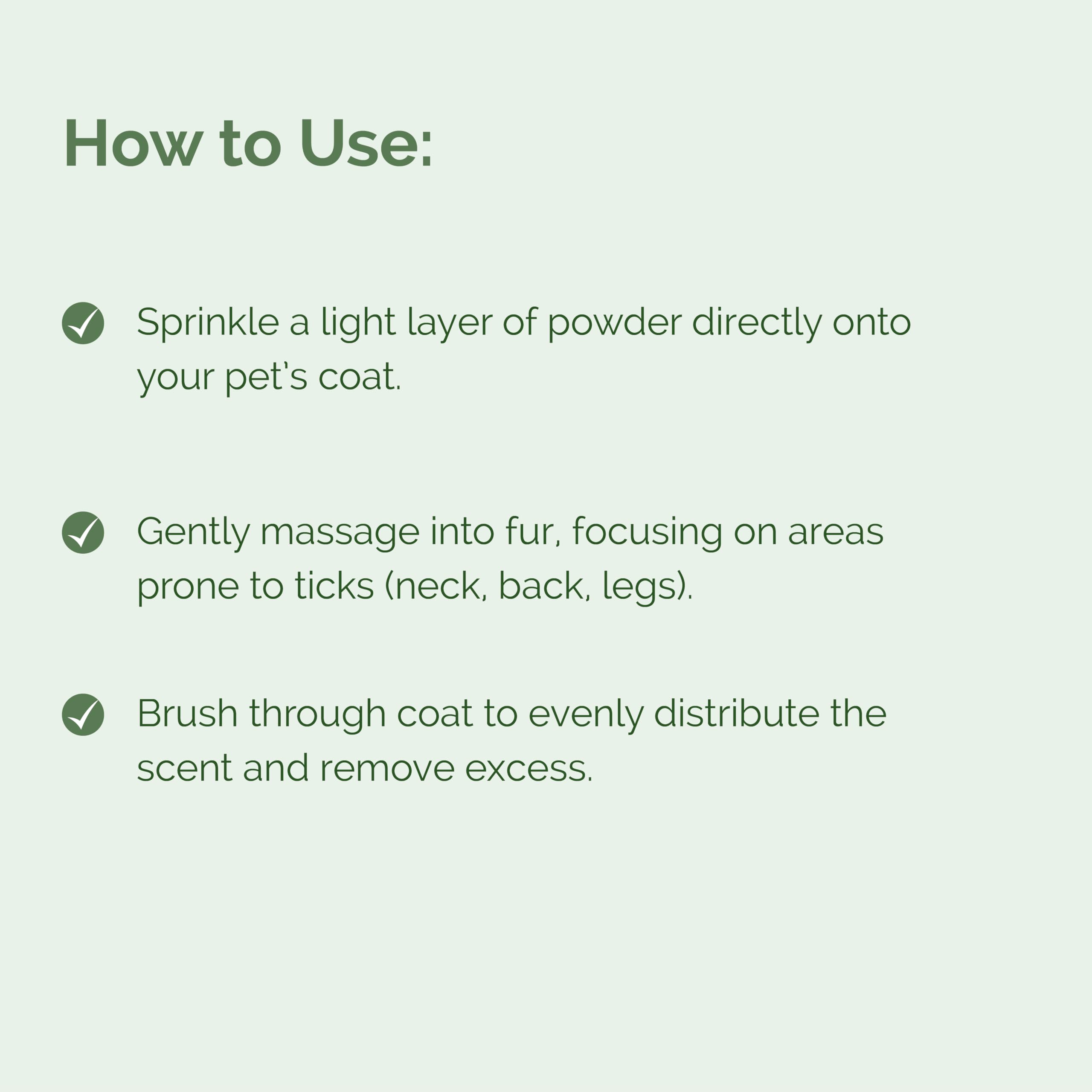 Orange Pet Nutrition Tea Tree Oil Grooming Talc Powder for Dogs & Cats - 100g | Natural Flea & Tick Repellent, Anti-Itch, Deodorizing & Soothing Skin Relief | Suitable for All Breeds 3