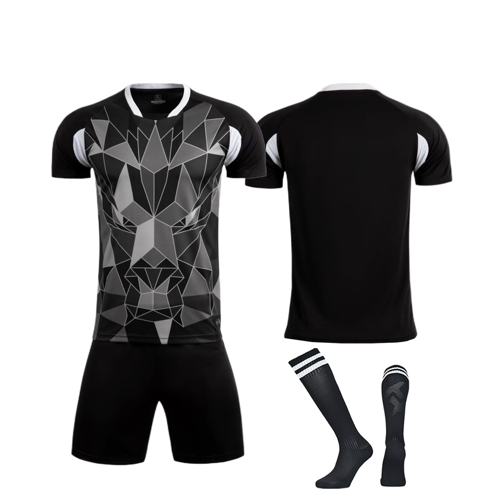 Generico Kit Calcio Personalizzato Uomo/Donna - Offerta Kit Completo (Maglia+Pantaloncini+Calzettoni) - Uniforme Sportiva Completa E Professionale per Squadre