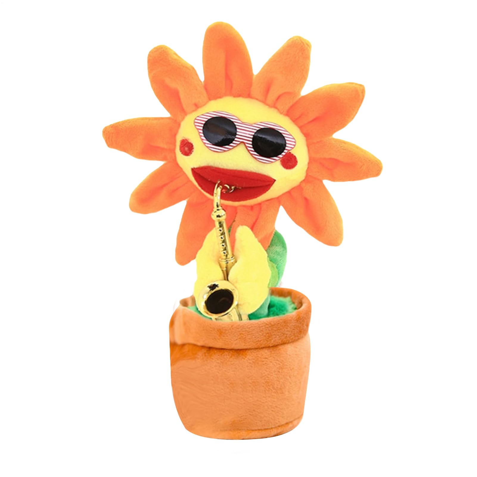 Singing Dancing Sunflower - Glowing Repeats What You Say Flower Plush, Lightweight Dancing Sunflower Toy | Party Favors Throw Pillow giftss, 200 Songs Musical Funny Gift For Kids 18 Months+