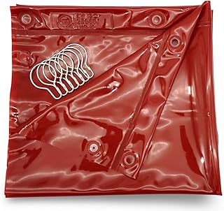 Schweißschutzplane 1400 x 1800 mm, Stärke 0,4 mm, rot – gemäß ISO EN 25980, UV- & Spritzschutz für Werkstatt und Baustelle