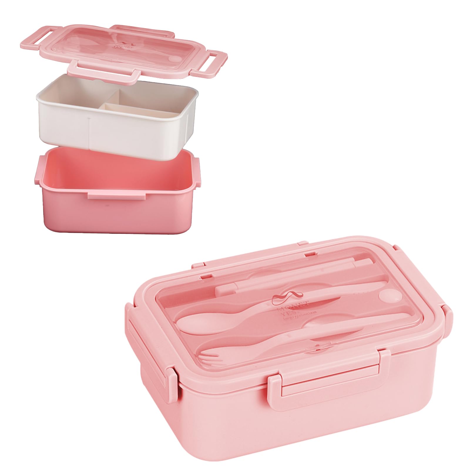 Porta Merenda Bambina Lunch Box 1400ml Con Scomparti E Posate