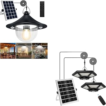 AEQ Solar Shed Light Outdoor Indoor 3000LM Solar Lights Daytime Available with Remote Control,Double Motion Sensor & 5 Lighting Modes, Solar Indoor Lights for Gazebo,Shed,Garage,Barn