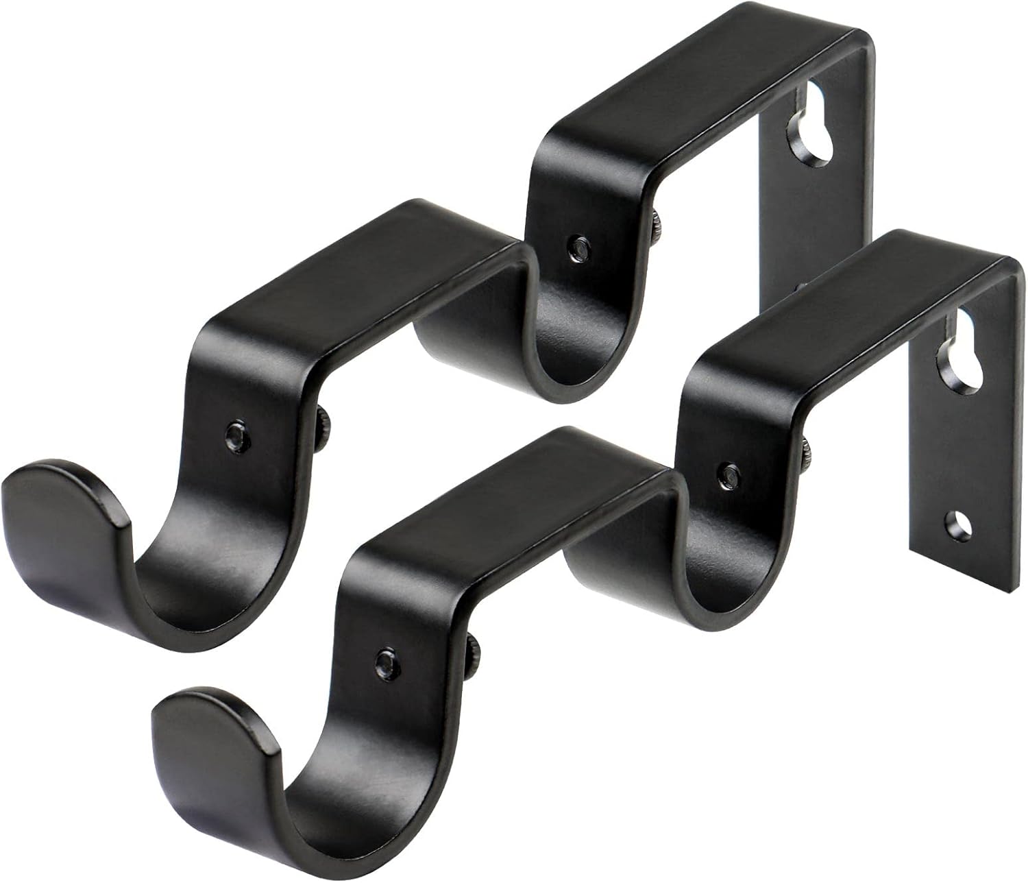 KAMANINA Heavy Duty Double Curtain Rod Bracket for 1 and 3/