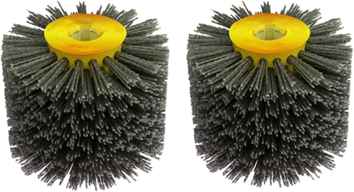 Angle Grinder Abrasive Wire Nylon Brushes P80 Deburring Polishing Buffing Wheel for Furniture Wood (Color : 1 pcs and Adapter, Size : A)