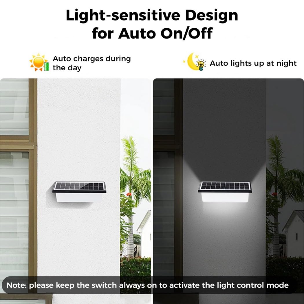 Inteligentna solarna lampa ścienna z 33 diodami LED, 135 lm, zewnętrzne oświetlenie bezpieczeństwa, wodoodporna lampa solarna na podwórko, do ogrodu i patio