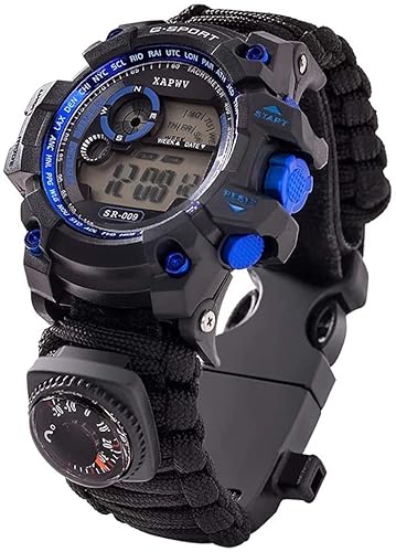 OUOU Reloj de Pulsera de Supervivencia 7 en 1 Reloj Deportivo Militar de Emergencia Multifuncional al Aire Libre Unisex para Senderismo/Aventura Cover