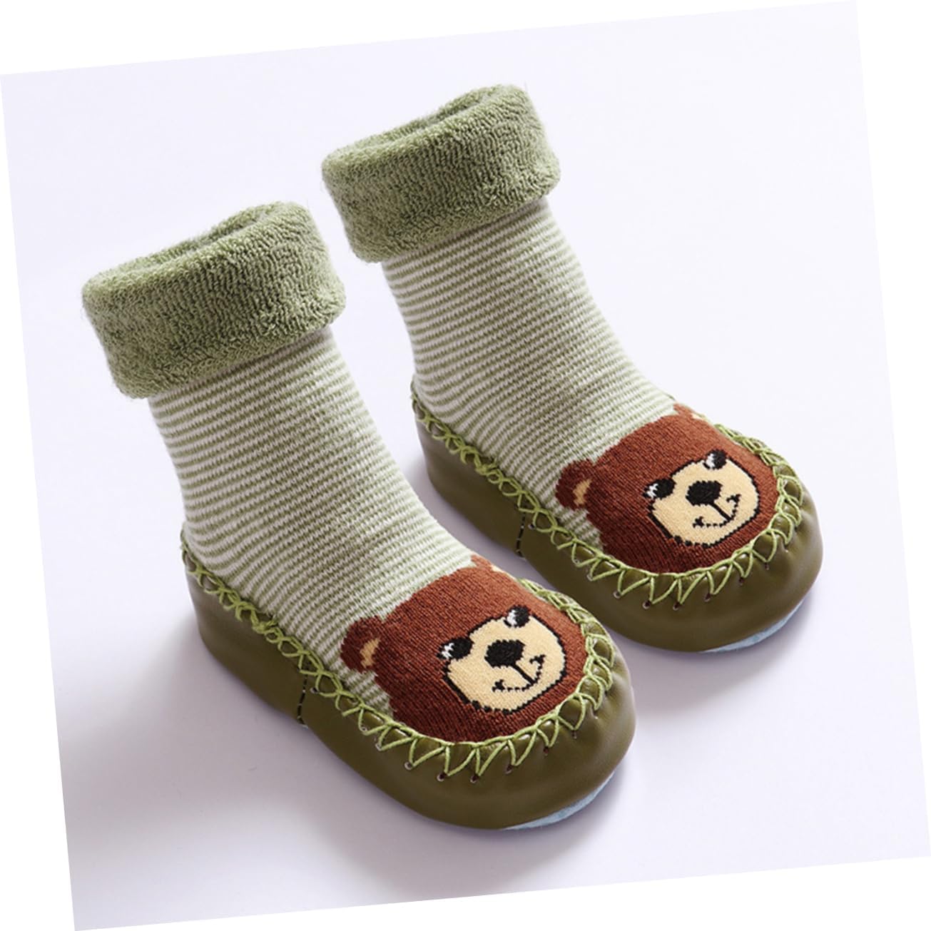 LIFKOME 3pairs Cartoon Learning Walking Socks for Toddlers Cotton Boy Girl Socks for Months Warm and Breathable Non-skid Design