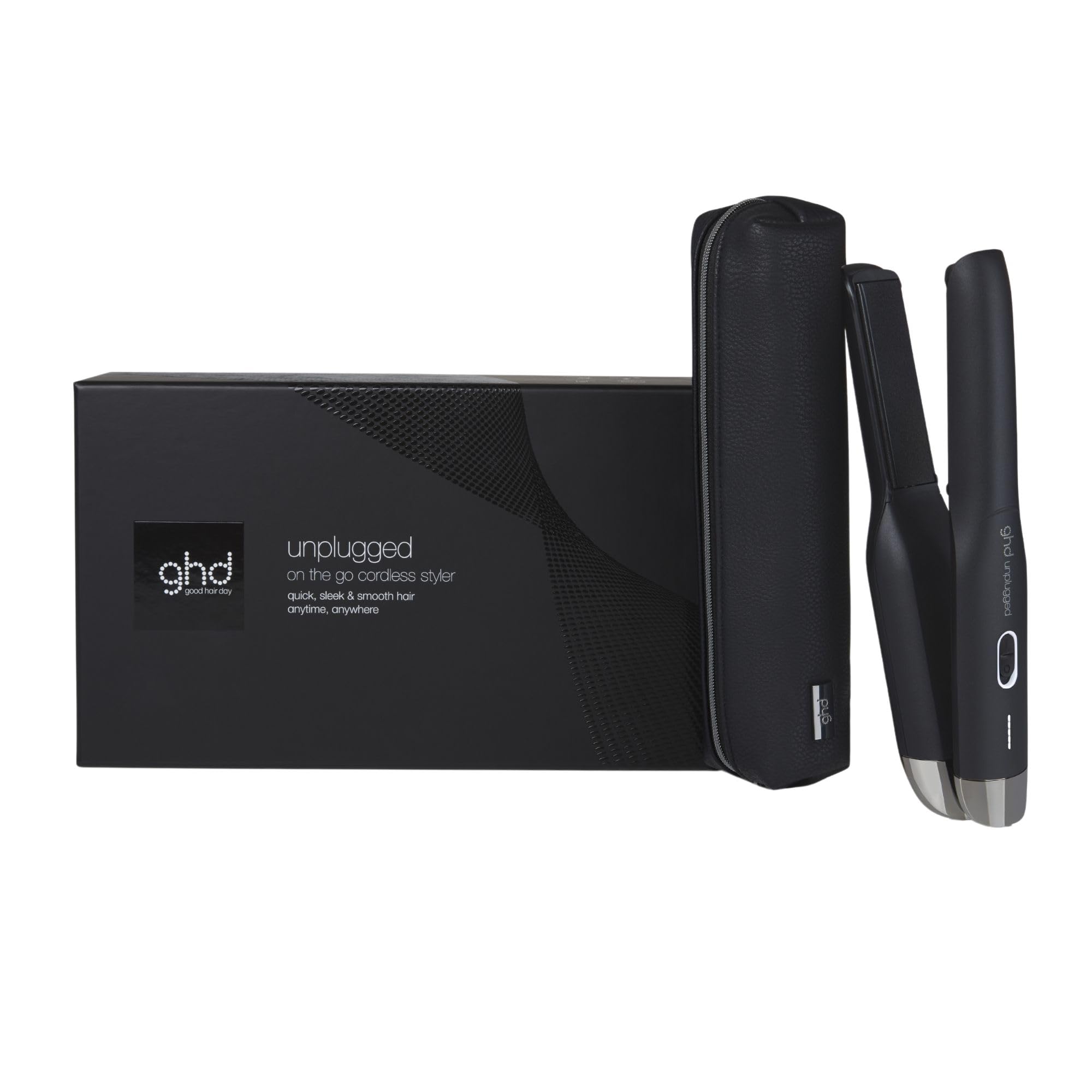 ghd - Lisseur cheveux ghd unplugged - Fer à lisser professionnel sans fil - Idéal pour retouches coiffures n'importe où. Cheveux 65% plus brillants. Sans chaleur extrême. Tous types cheveux