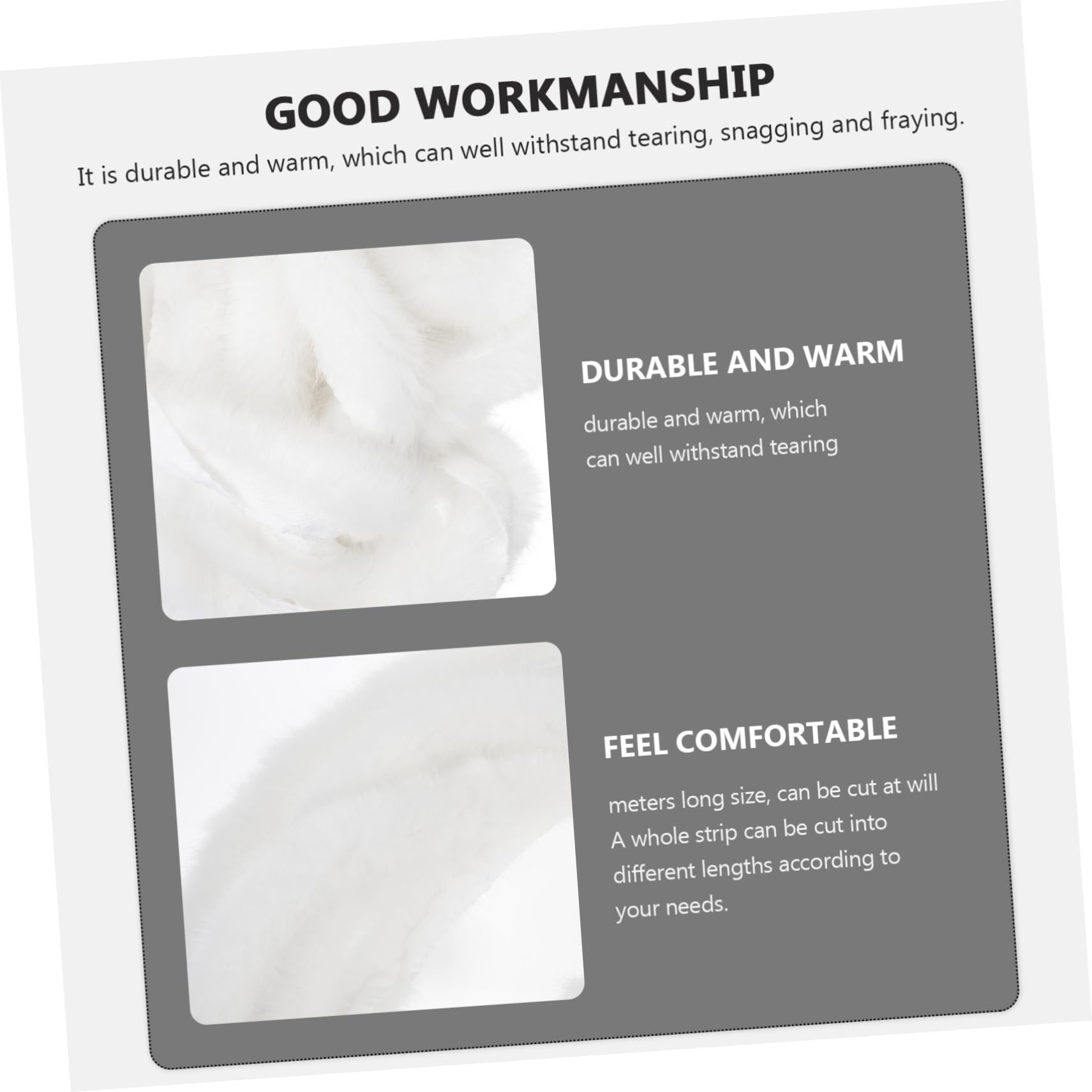 POPETPOP Cinta de Material Sintético Blanco de 3cm para Decoración Navideña y Accesorios de Ropa Hanfu, Material Artificial para Manualidades y DIY