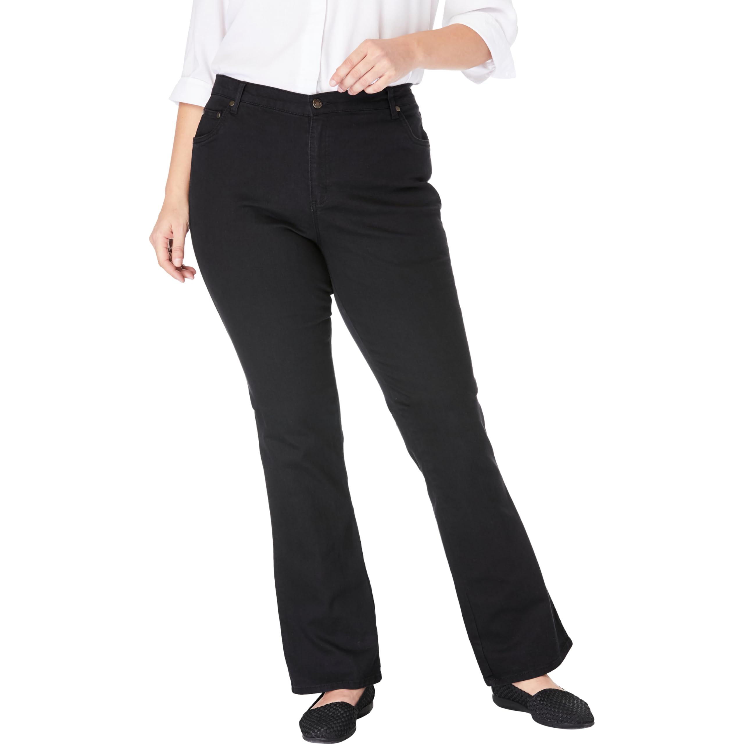 Woman Within Plus Size Petite Stretch Denim Bootcut Jeans