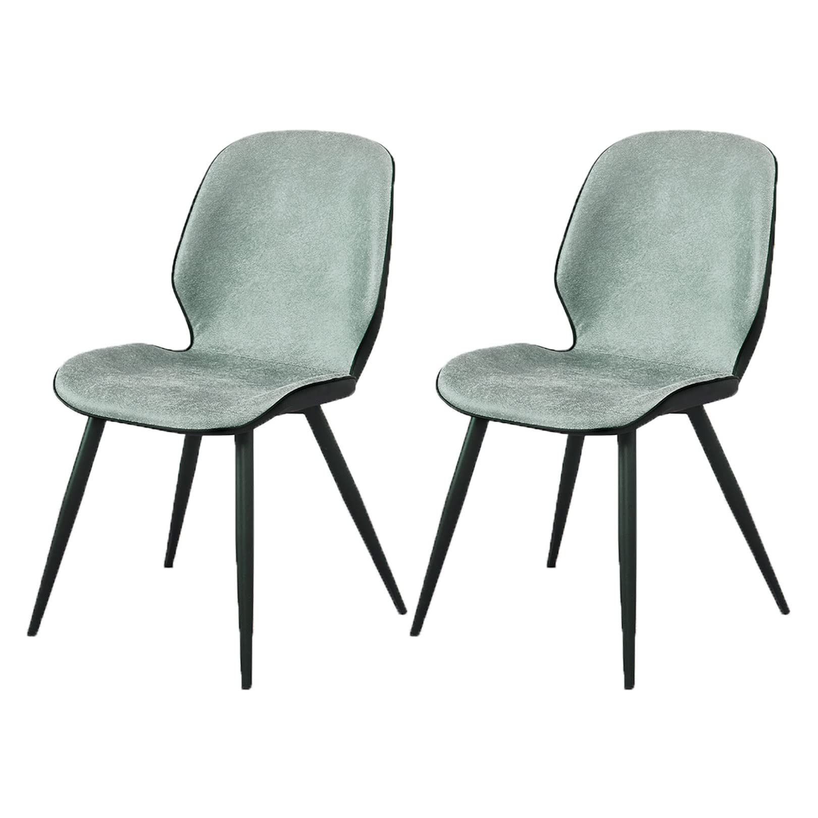 Chaise de salle à manger rembourrée avec pieds en métal (Lot de 2)