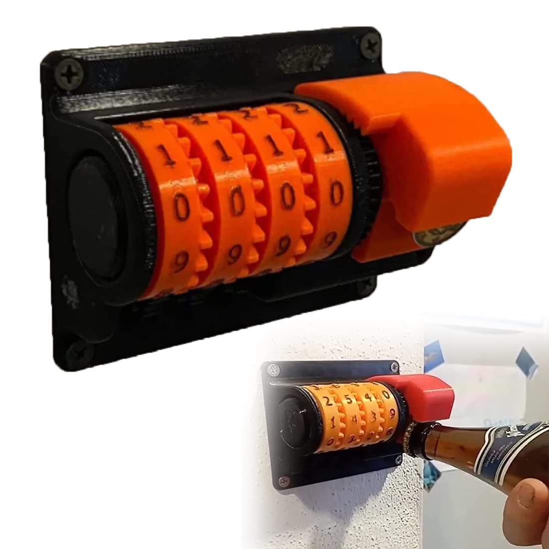 Beer Counter Bottle Opener,Wall Mounted Beer Counter Bottle Opener with Precise Numbers Creative Manual Decapper for Kitchen Bar & Men Beer Lovers