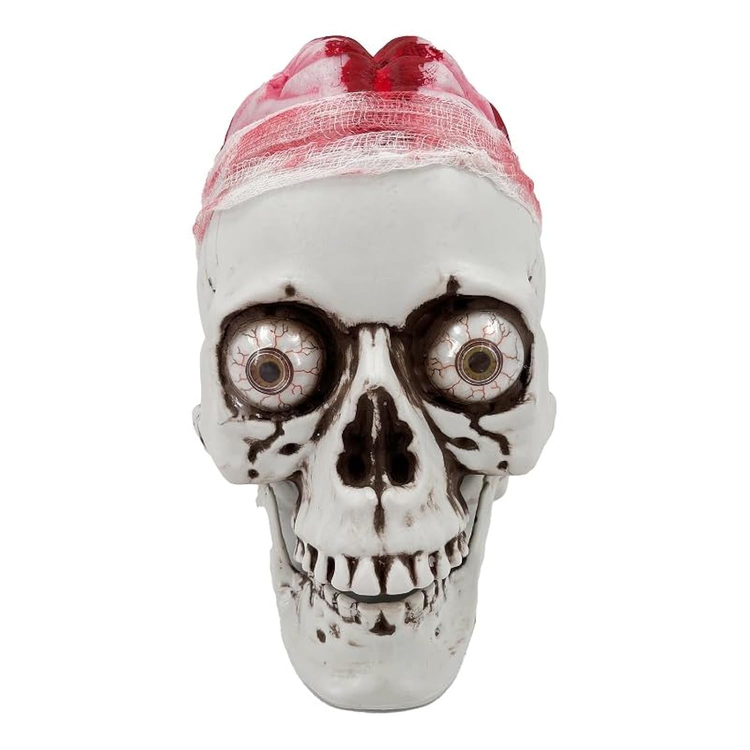 Smiffys Party Magic Light Up Skull, 18 cm x 15 cm x 21 cm Size, White