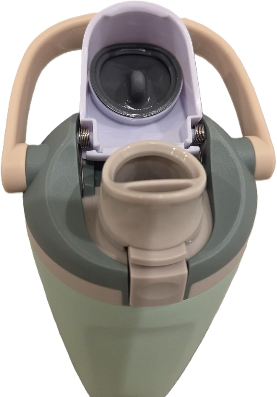 Insulated Stainless Steel Water Bottle with Two-Way Spout, Built-In Straw and Bucket Handle, Made for Travel, School, and Sports, 40oz and 30oz, BPA Free, Leak Proof. (GREEN, 40oz)