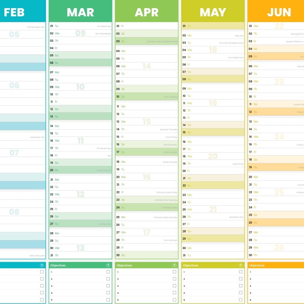 Buy 2022 Full Year Wall Planner 250gsm Extra Wide Year Planner For
