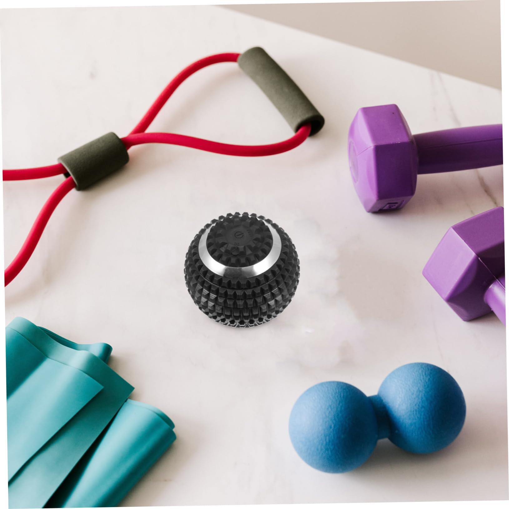 ABOOFAN De Massage Balles à Point De Déclenchement Rechargeables Rouleau Mousse Mini Boule De Massage Vibrante Masseur Cervical Électrique Aptitude Abdos