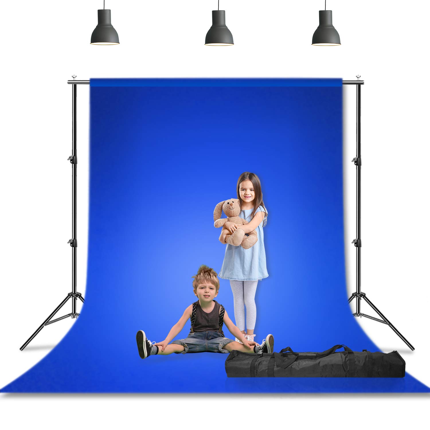 LimoStudio Photography Studio Blue 6' x 9' ft. Background Muslin