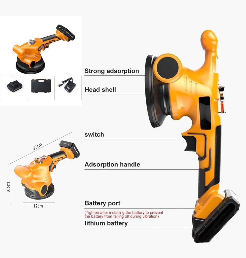 ZQTHL Tile Tiling Machine, Automatic Floor-Laying Power Tool - Professional Decoration Tile Tool - Floor/Wall Tiles - Large Capacity Lithium Battery - Can Absorb 200kg : Tools & Home Improvement