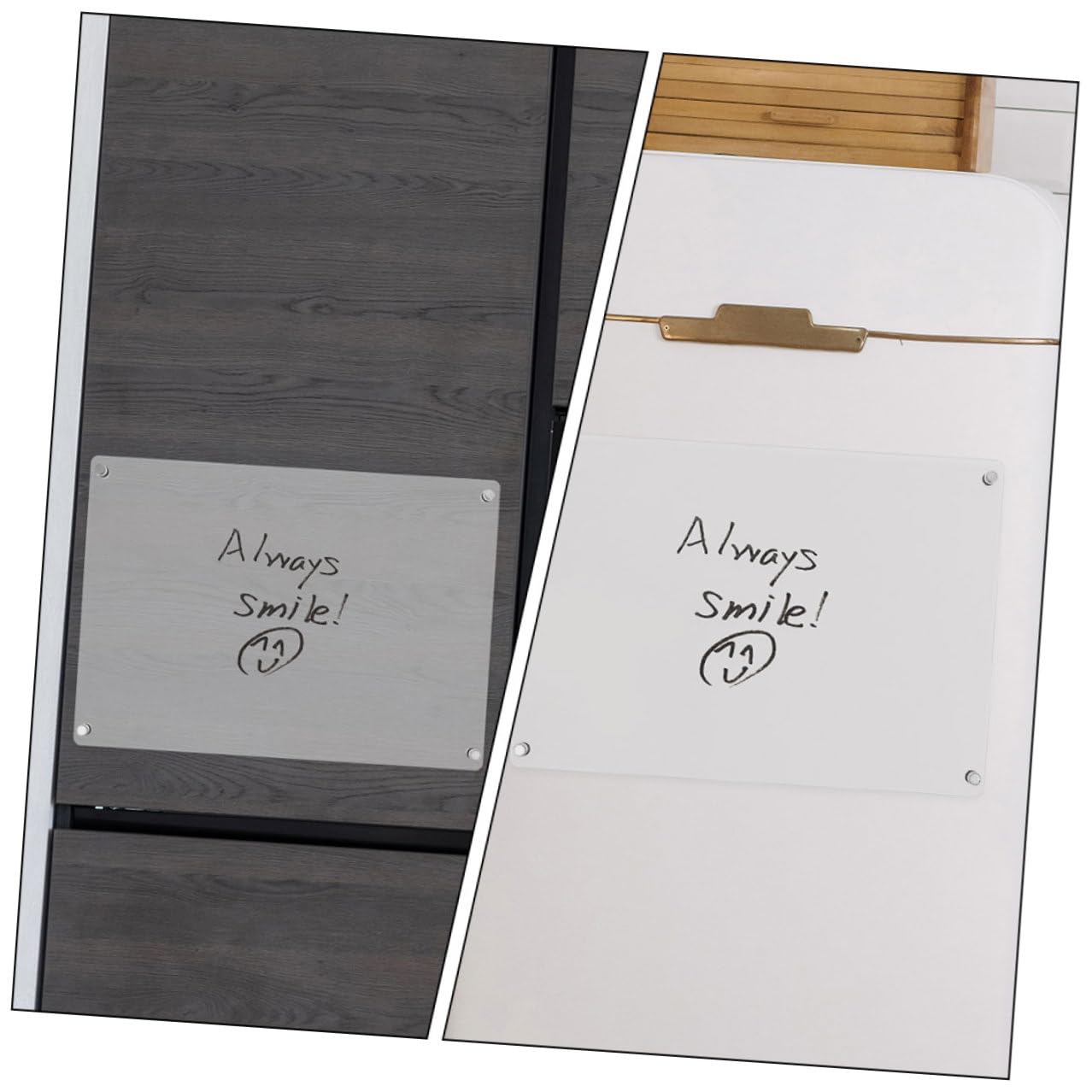 2 Pizarras Magnéticas de Borrado en Seco para Refrigerador Superficie Acrílica y Imán Fuerte, Ideales para Organizar Tareas y Planificación Diaria en Casa