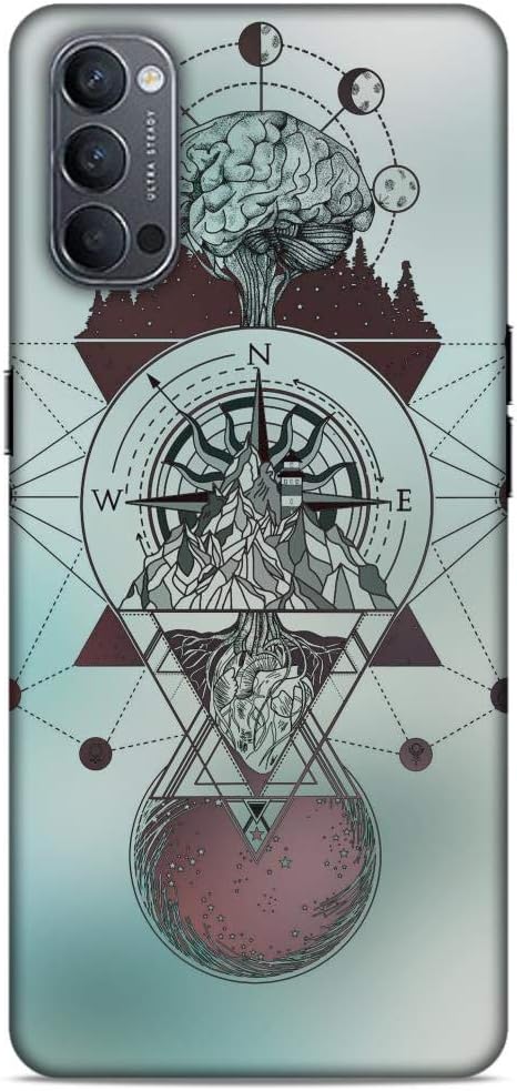 UnboxJoy Oppo Reno 4 Mobile Case Cover Printed with Random