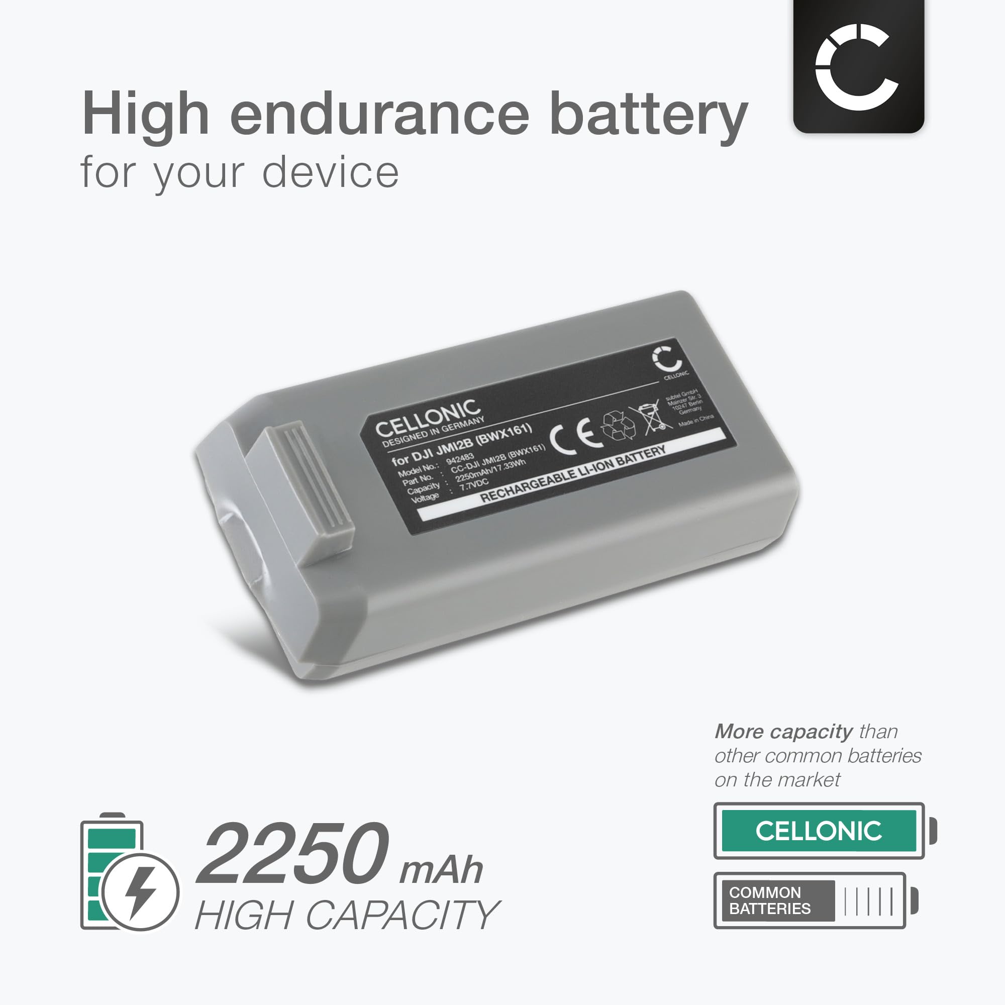 Battery per Modellismo e Drone compatibile con DJI Mini 2 - Dettaglio