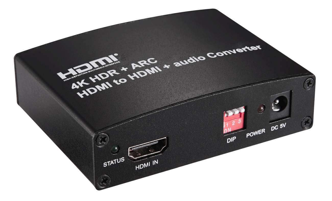 PremiumCord Wzmacniacz/Przedłużacz Sygnału HDMI 2.0A 4Kx2K @ 60Hz Ekstraktor Dźwięku Obsługuje HDMI 4K