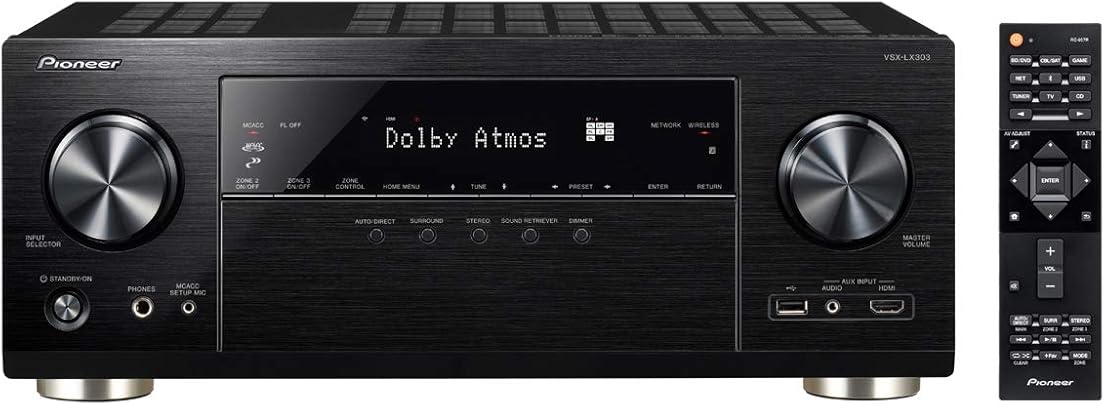 Pioneer VSX-LX303 B Ricevitore 9 2 170 Watt Canale UltraHD Feedthrough Dolby Atmos DTS X WiFi Bluetooth Hi-RES Audio Streaming Applicazioni Musicali Radio Internet Nero Pioneer VSX-LX303 B Ricevitore 9 2 170 Watt Canale UltraHD Feedthrough Dolby Atmos DTS X WiFi Bluetooth Hi-RES Audio Streaming Applicazioni Musicali Radio Internet Nero