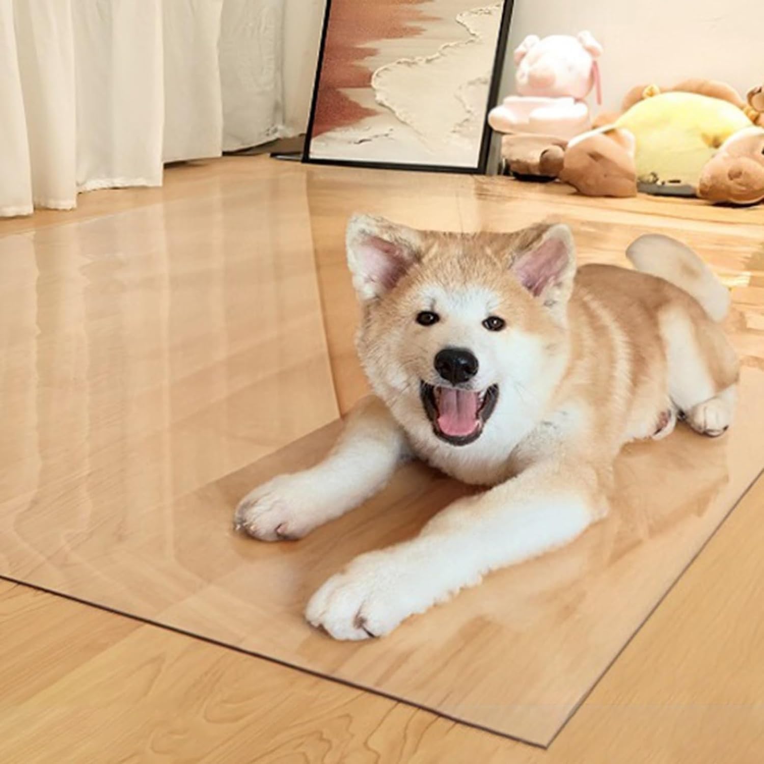 Tapis de chaise pour moquettes à poils courts et sols en bois dur