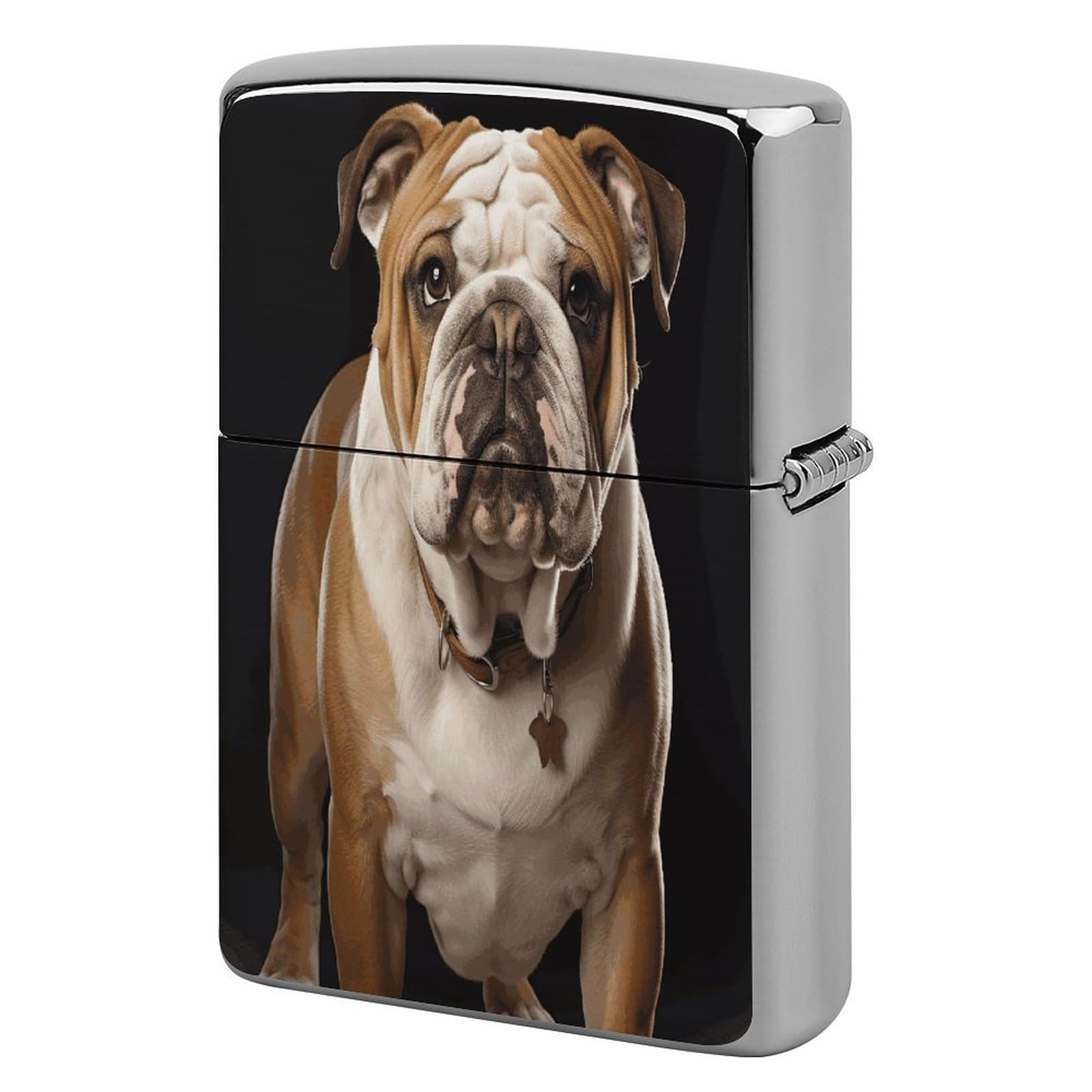 Fodpand Style English-Bulldog Metal Lighter Case Cover Lighter Sleeve