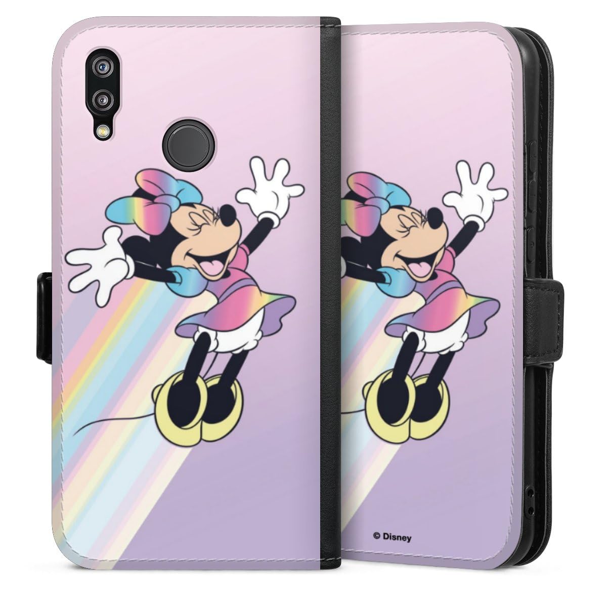DeinDesign Etui Compatible avec Huawei P20 Lite Etui Folio Etui magnetique Disney Produit sous Licence Officielle Minnie Mouse