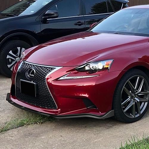 Miniatura 4 de 9-Piece Front Bumper Lip Kit & Side Skirt Extensions Diffuser Compatible with 2014-2016 Lexus is-Series F-Sport Model Only, Front Bumper Lip Spoiler