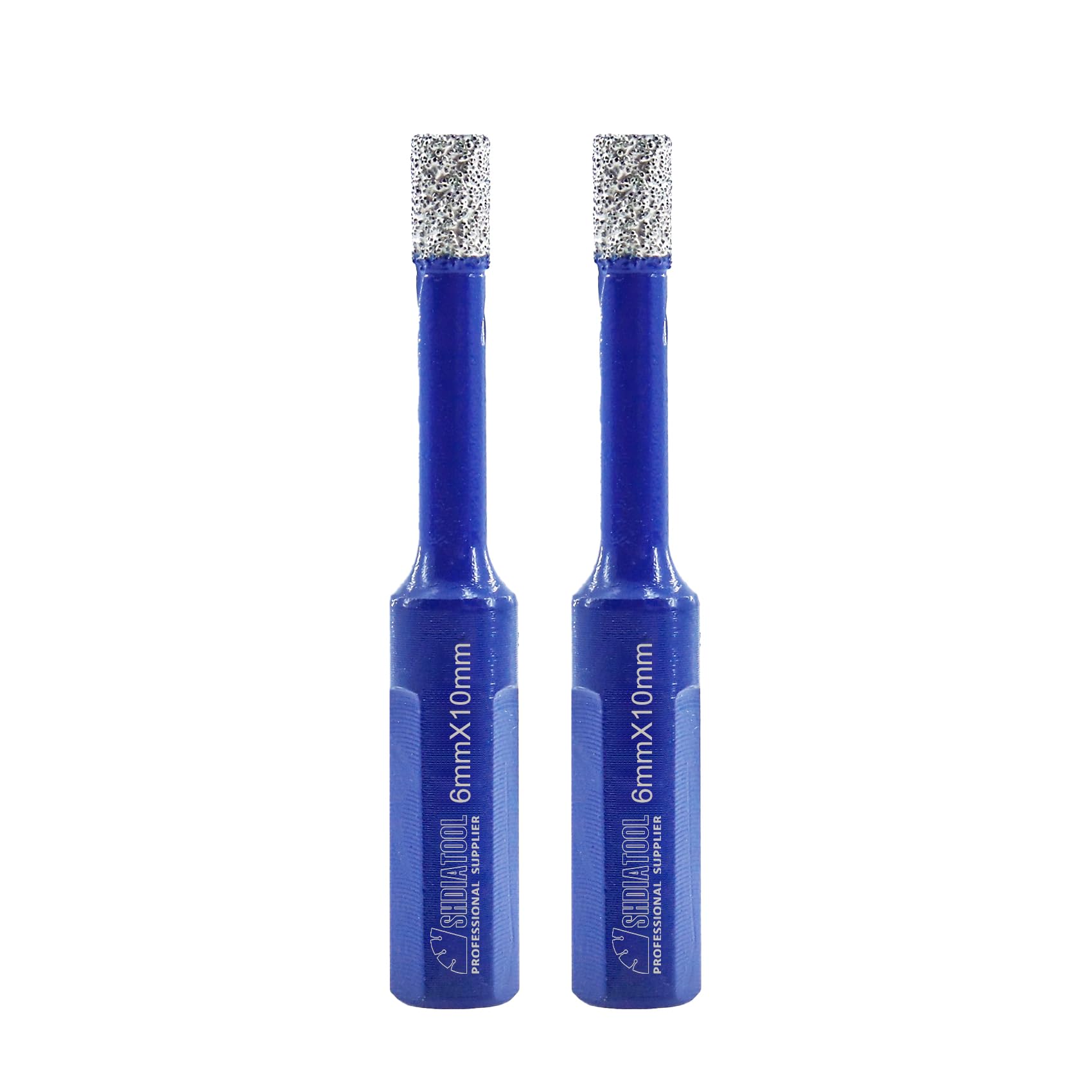 SHDIATOOL Diamond Drill Core Bits 2PC 6mm Triangle Shank Hole Saw for Porcelain Tile Marble Ceramic Granite — image 1