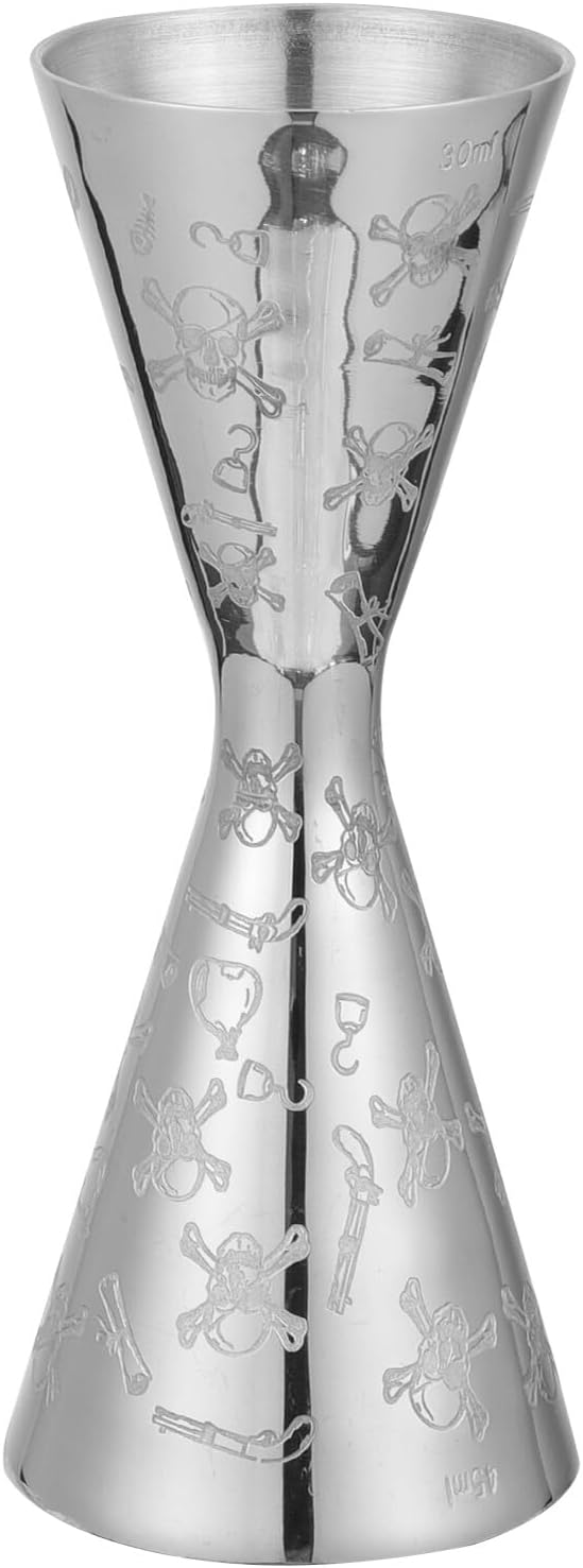 Double-head Stainless Steel Skull Jigger Measuring Cup 30/45ml Bar Accessory Professional Bartending Tool for Liquor Measuring and Cocktail Mixing