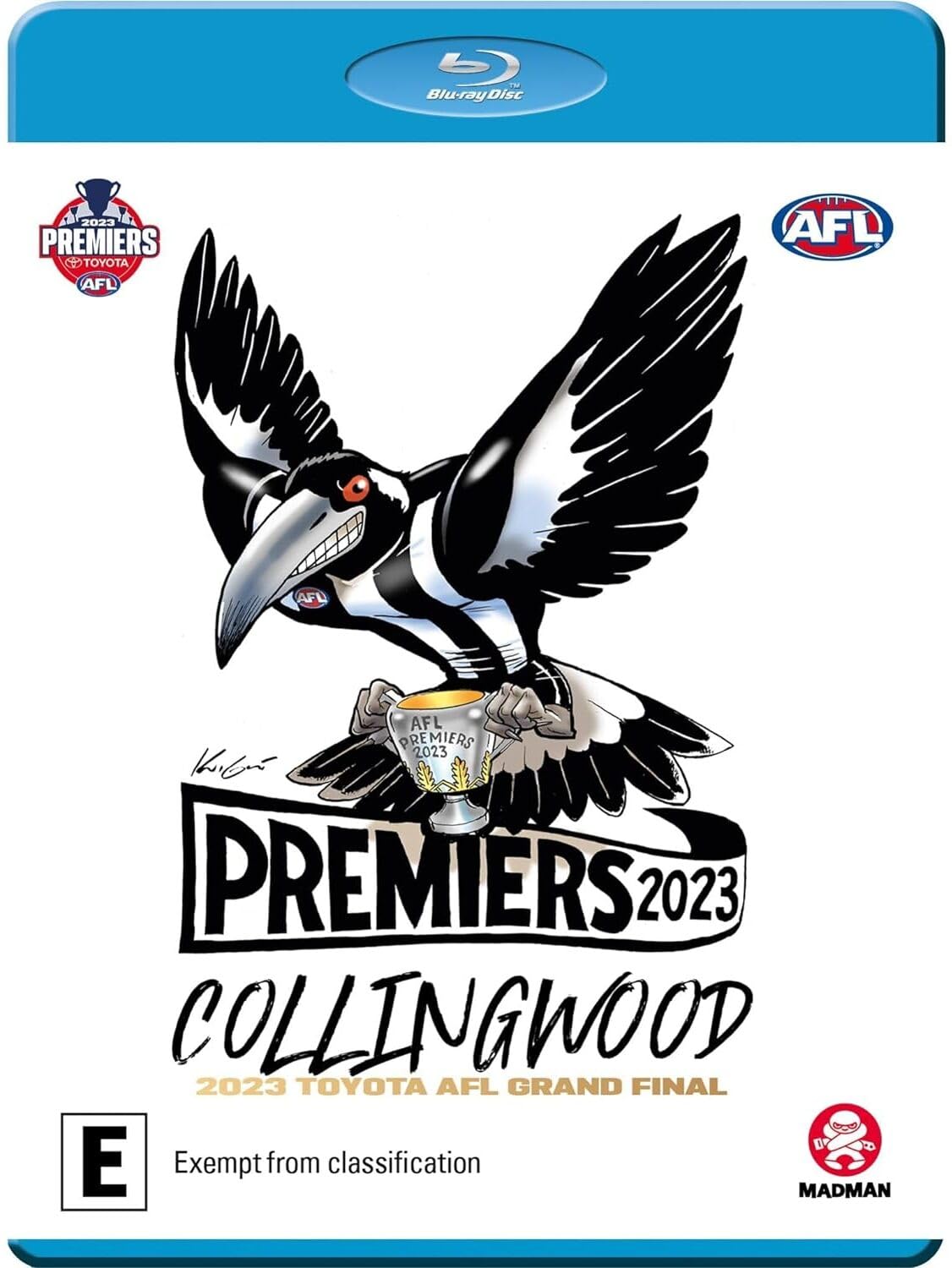 AFL Premiers 2023 Collingwood Magpies Blu-ray disco de futbol australiano