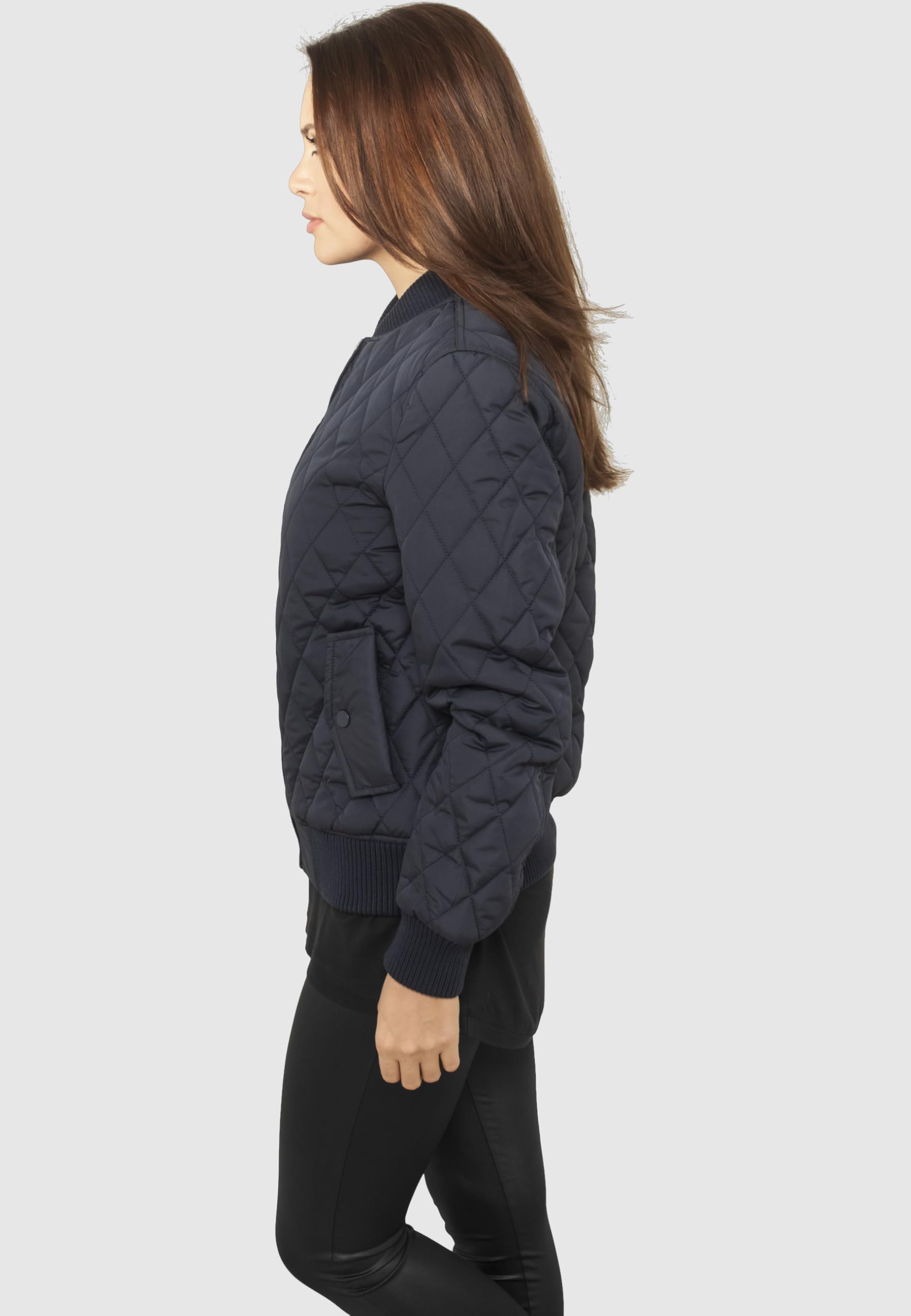 Urban Classics Damen Diamond Quilt Nylon Jacket Jacke – Bild 8