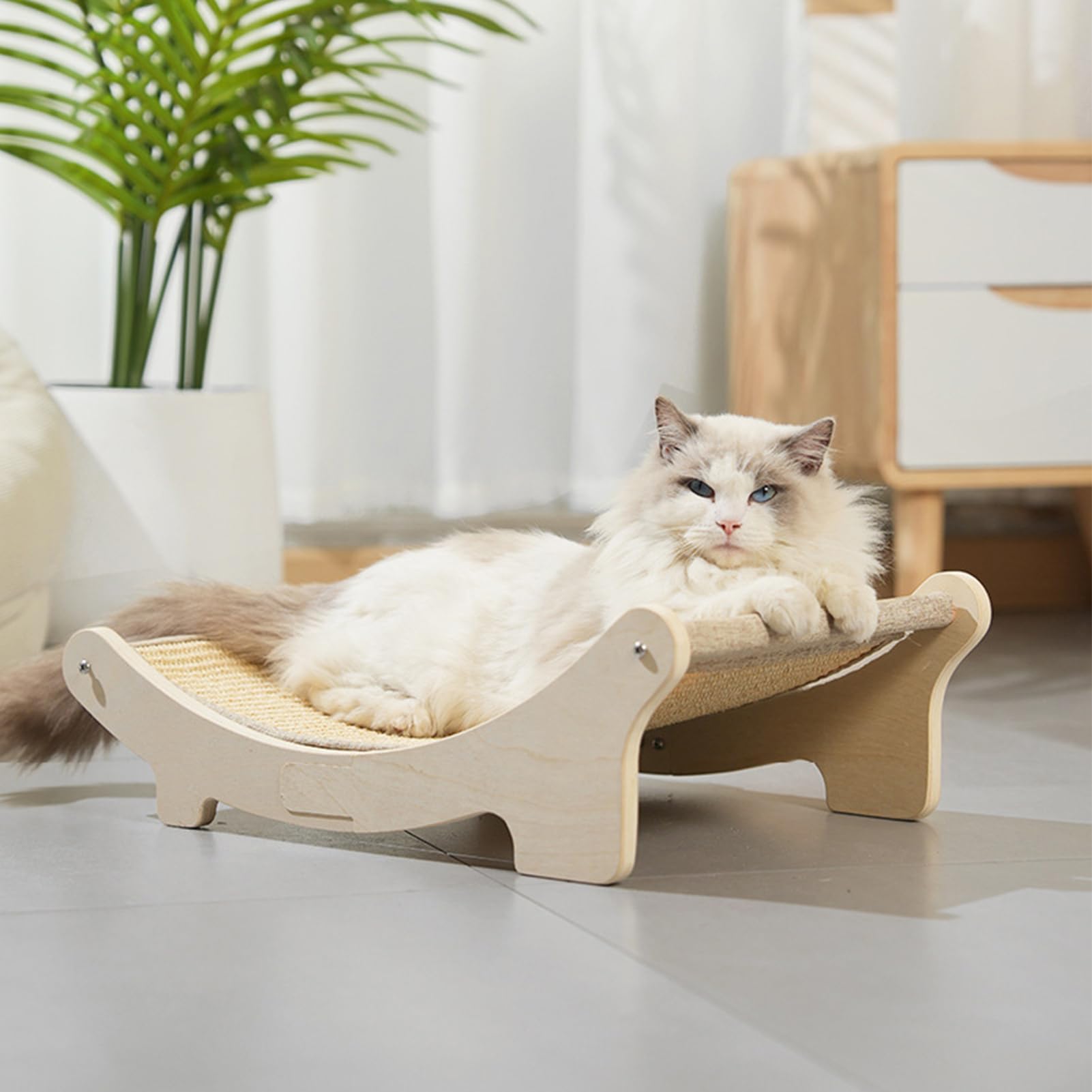 Lit griffoir pour chat, protection de meubles et coussin de salon en sisal
