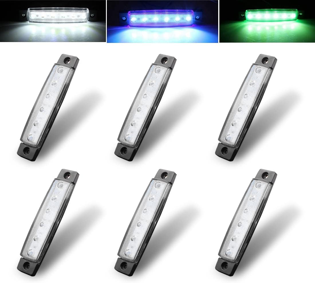 Botepon 6Pcs Led Rock Lights, Strip Lights, Wheel Well Lights, Led Underglow Kit for Golf Cart, Trucks, Jeep Wrangler, RZR, Offroad, F150, F250, Snowmobile (White)¡­